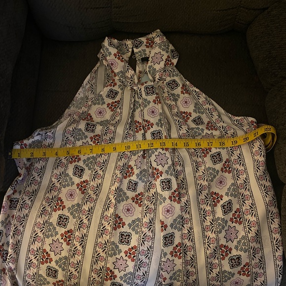 Ann TAYLOR HALTER TOP NWT SIZE L VERY COLORFUL - Picture 7 of 9